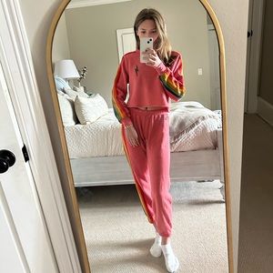 Aviator Nation sweatsuit set!!! Size extra small in top and sweatpants
